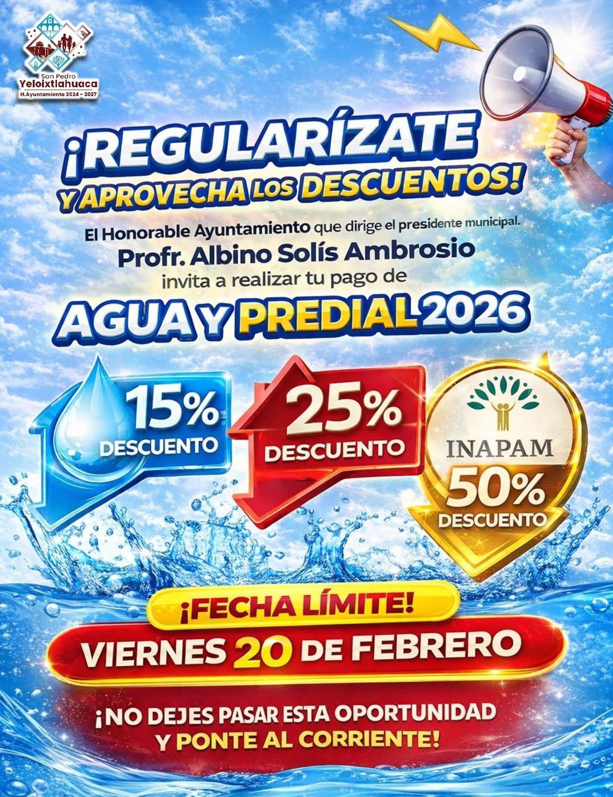 Atención ciudadanía de San Pedro Yeloixtlahuaca!